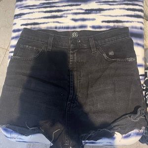 Urban outfitters- Black girlfriend high rise shorts